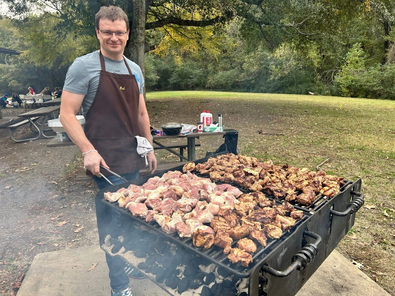 Preparing the meal